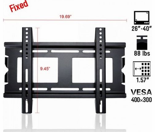 usongstrading Ultra-Slim 88lbs 26-40`` Flat Panel Screen LCD LED Plasma TV Wall Mount Bracket