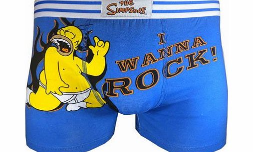 UWear The Simpsons  I Wanna Rock Boxer Shorts - Medium