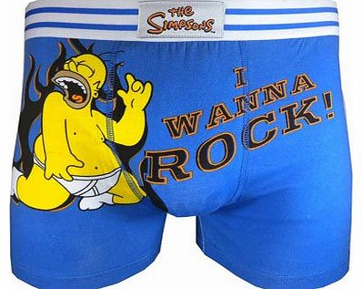 UWear The Simpsons  I Wanna Rock Boxer Shorts - X Large