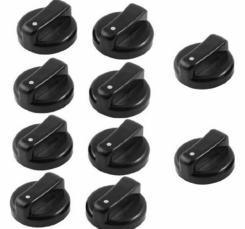 uxcell Gas Stove Cooker Oven Plastic Switch Control Knob Cover Black 10 Pcs