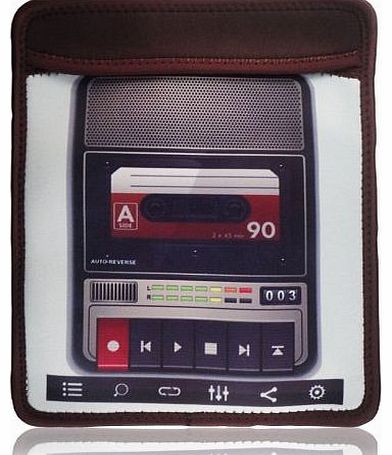 V Direct iPad 1, 2 Retro Cassette Tape Deck Player Neoprene Case From The Vintage Range