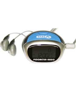 V-Fit Pedometer with Self Seek FM Radio