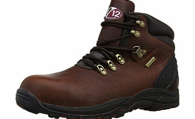 V12 Safety Footwear V1219 Storm Full Grain Leather Waterproof Hiker Style Work Boots, Size 9