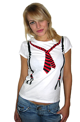 girls with tie.  Tie And Braces Girls T Shirt