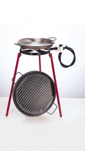 Vaello Campos Outdoor cooking System 46cm Ridged Carbon Steel