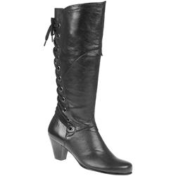 Female Portillo Leather Upper Leather Lining Fashion Boots in Black