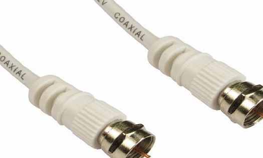 Vagus Electronics M - F Connector Coaxial Cable Male to Male White For Satellite Systems And Cable Modems (10m)