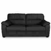 Valencia Large Leather Sofa, Black