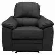 Valencia Leather Recliner Armchair, Black