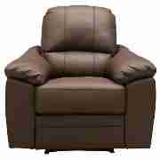 Leather Recliner Armchair, Brown