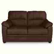 Regular Leather Recliner Sofa, Brown