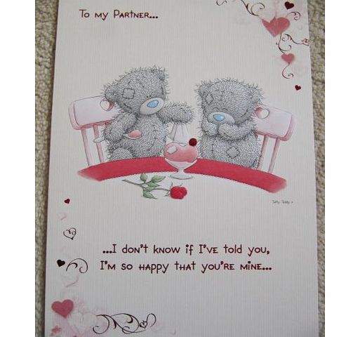 Valentines Day Cards ME TO YOU TATTY TED HEART SHAPED DESERT TO MY PARTNER VALENTINE GREETING CARD