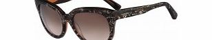 Valentino Ladies Mauve Pearl Lace V666S Sunglasses