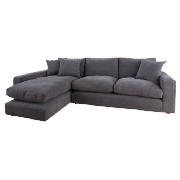 Large Left Hand Facing Chaise, Charcoal