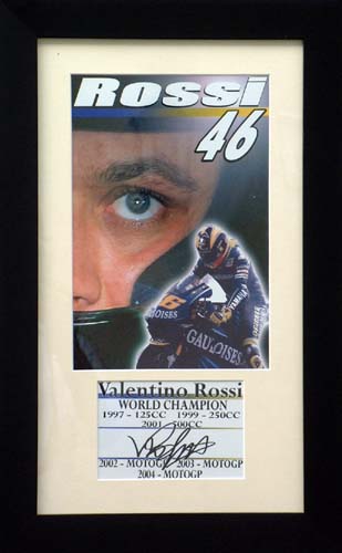 Valentino Rossi signed tribute presentation