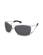 Valentino Swarovski Crystal Open Frame Metal Sunglasses