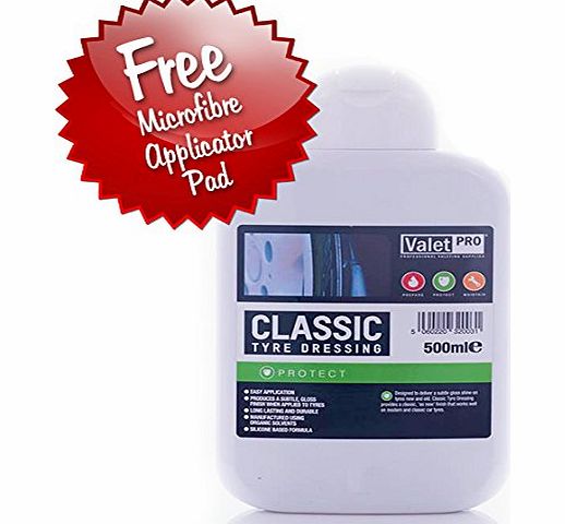 Valet PRO Classic Car Tyre Shine Dressing Kit **PLUS FREE APPLICATOR PAD**