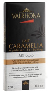 Valrhona Caramelia, milk chocolate block