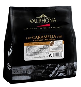 Valrhona Caramelia, milk chocolate chips - Large