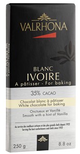 Valrhona Ivoire, white chocolate block