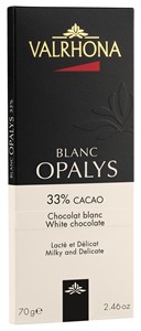 Valrhona Opalys, white chocolate bar