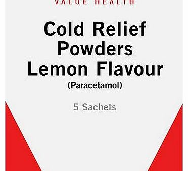 Value Health Cold Relief Powders Lemon Flavour -