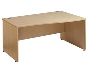 Value line deluxe panel end wave desk