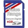 Value Range SDHC 4GB Card (Class 4)