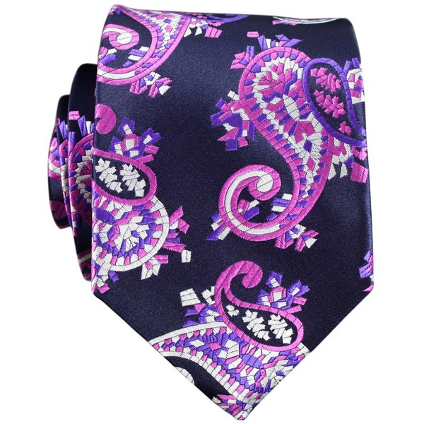 Van Buck Black Decorative Paisley Silk Tie by