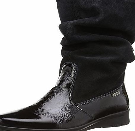 Van Dal Womens Heath Slouch Boots 1986110 Black Feature Patent 7 UK, 40 EU, Extra Wide