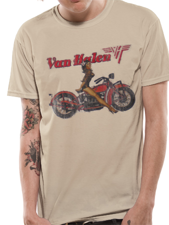 Van Halen (Biker Pin Up) T-shirt cid_9608TSCP