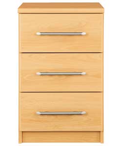 Vancouver 3 Drawer Bedside Chest - Beech