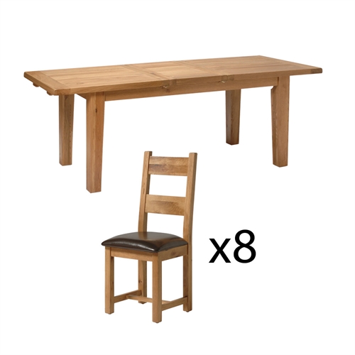 180cm-280cm Dining Set with 8