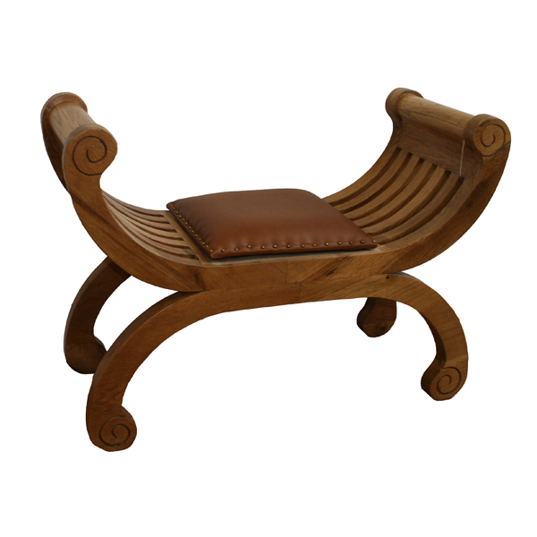 vancouver Oak Single Saddle Chair with Tan