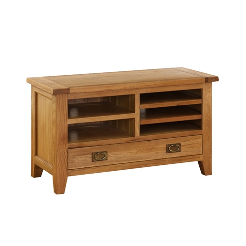 Vancouver Oak TV Unit with 1 Drawer - up to