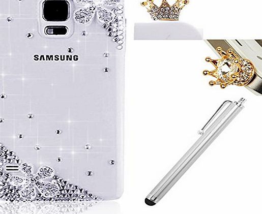 3 in1 Mobile Phone Accessory Set 1x 3D Bling Girl Lady Flower Protective Phone Case Shell for Smartphone Samsung Galaxy S5 SV MINI G800 Smartphone (11,43 cm (4,5 Inches) Elegant Case Glitter Rh