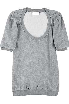 Pleated sleeve sweatshirt