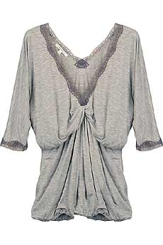 Twisted V-Neck Top