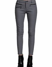 Light grey skinny pencil trousers