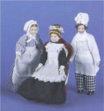 Vanity Fair Dolls House Dolls Set - Cook , Maid and Cleaning Lady