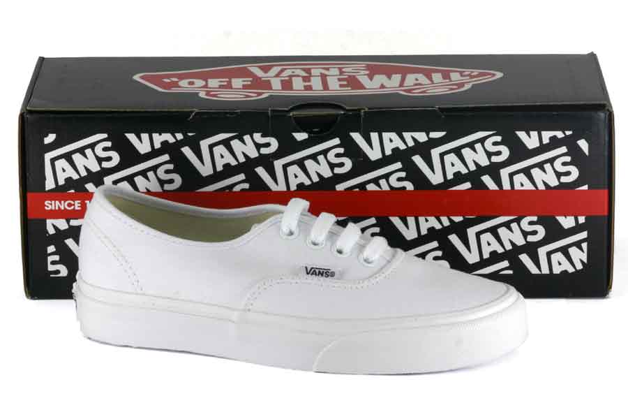 true white vans authentic