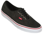 Vans Authentic Black Denim Canvas Trainers