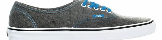 Vans Authentic Washed Black/Blue Canvas Trainers