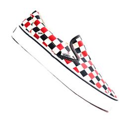 vans Boys Classic Slip On Shoes - Navy/Red/White