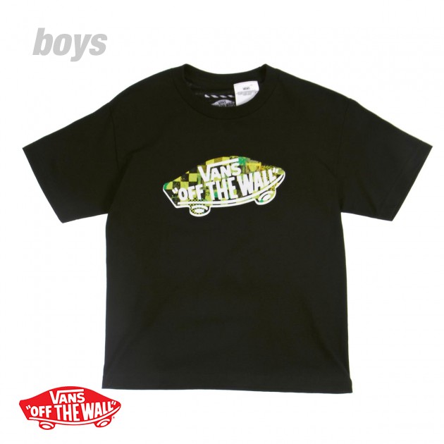 Boys Vans Scan Check T-Shirt - Black