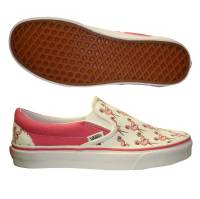 CLASSIC FLAMINGO WOMENS SLIP ONS WHITE/NEON