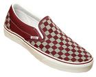 Classic Slip-On Maroon/Grey Chequerboard