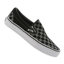 Vans Classic Slip On Shoes - Black/Pewter Checker