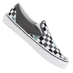 Classic Slip On Shoes-(MultiChck) Pewter/Blue