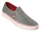 Classic Slip-On Wild Dove Grey/Red Pinstripe
